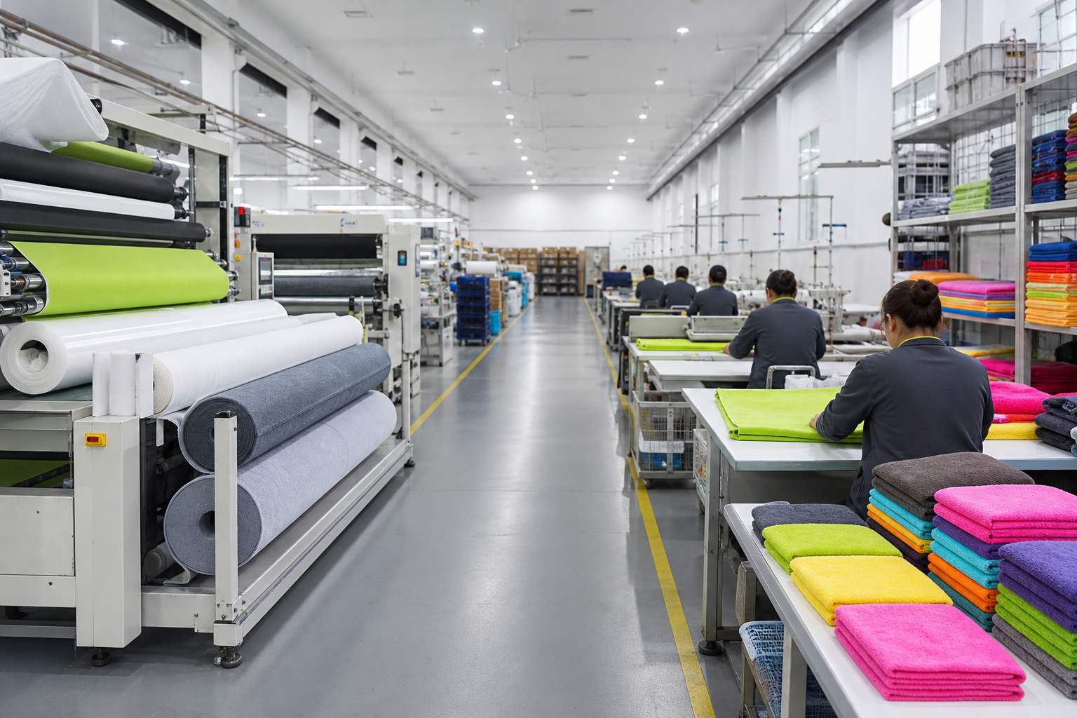 Microfiber towel factory video still