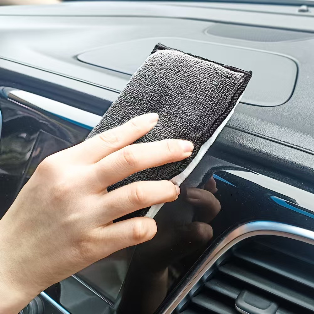 Cleaning Brush and Microfiber Applicator Pad
